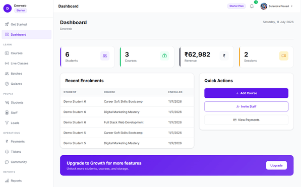 Edmora product interface placeholder